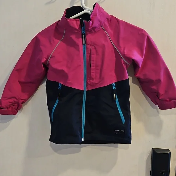 Polarn O. Pyret Pink & Blue All Weather Outdoor Utility Jacket 104 3-4Y - Picture 8 of 10